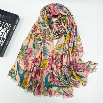 High-grade Shawl Ladies Tassel Printed Scarf